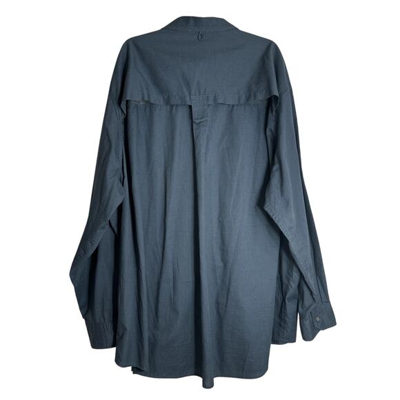 Northwest Territory Mens Long Sleeve Button Up Shirt Size 4XL Navy Pockets - Picture 2 of 9